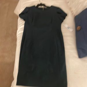 NWT Calvin Klein Hunter Green Dress with tulip sleeves